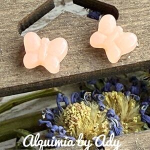 Alquimia Pink Butterfly Earrings